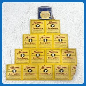 Noxzema Skin Cream Display Sign 1930s 1940s‎ Cardboard Easel Back Vintage USA